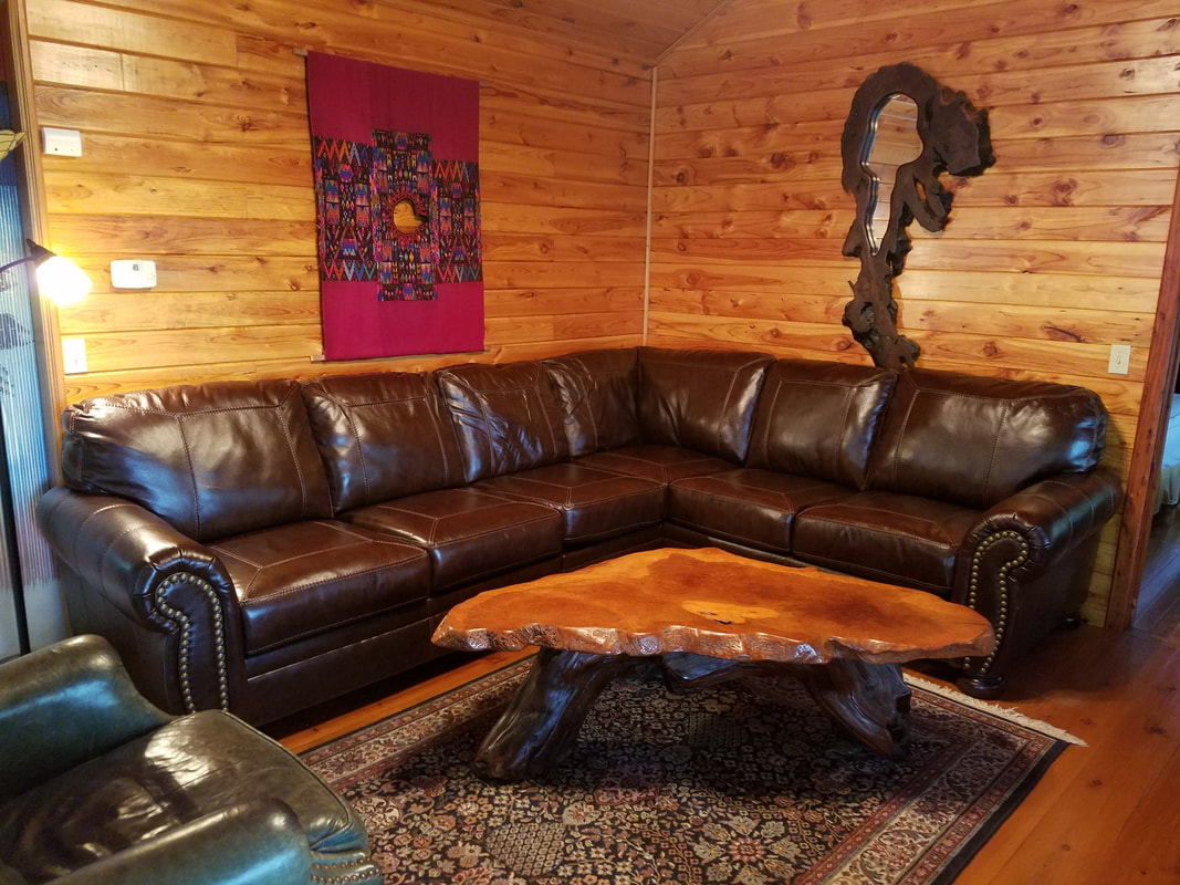 Rustic Orlando Cabin Rental Living Room LCD TV